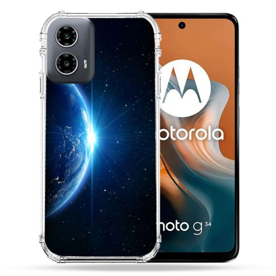 Coque Renforcée Pour Motorola G34 5G Univers Planete Terre