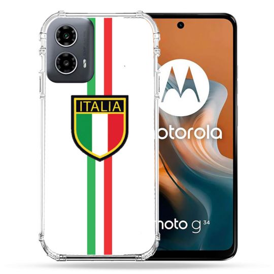 Coque Renforcée Pour Motorola G34 5G Voyage Italie 3 Blanc