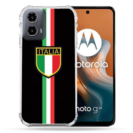 Coque Renforcée Pour Motorola G34 5G Voyage Italie 3 Noir