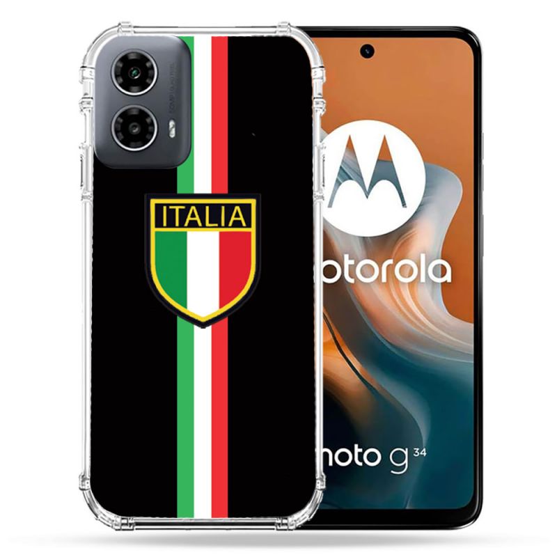 Coque Renforcée Pour Motorola G34 5G Voyage Italie 3 Noir