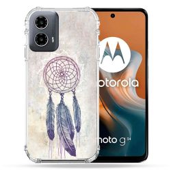 Coque Renforcée Pour Motorola G34 5G Zen Attrape Reve Blanc