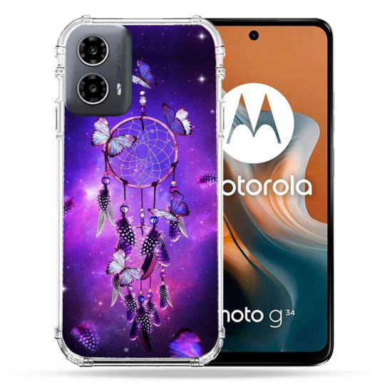 Coque Renforcée Pour Motorola G34 5G Zen Attrape Reve Papillon