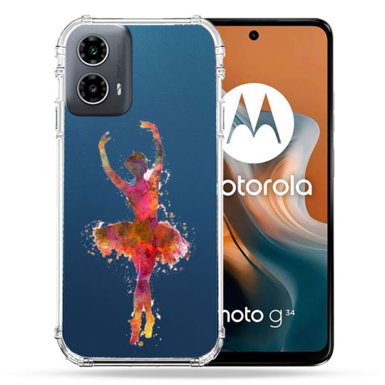 Coque Transparente Pour Motorola G34 5G Danseuse etoile