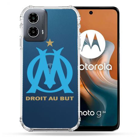 Coque Transparente Pour Motorola G34 5G Foot Olympique Marseille OM