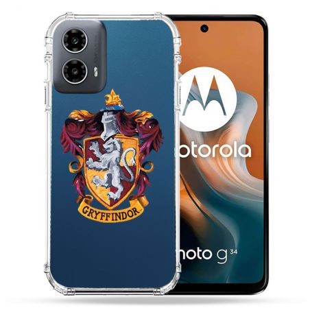 Coque Transparente Pour Motorola G34 5G Harry Potter Griffindor