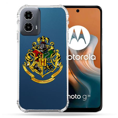 Coque Transparente Pour Motorola G34 5G Harry Potter Poudlard