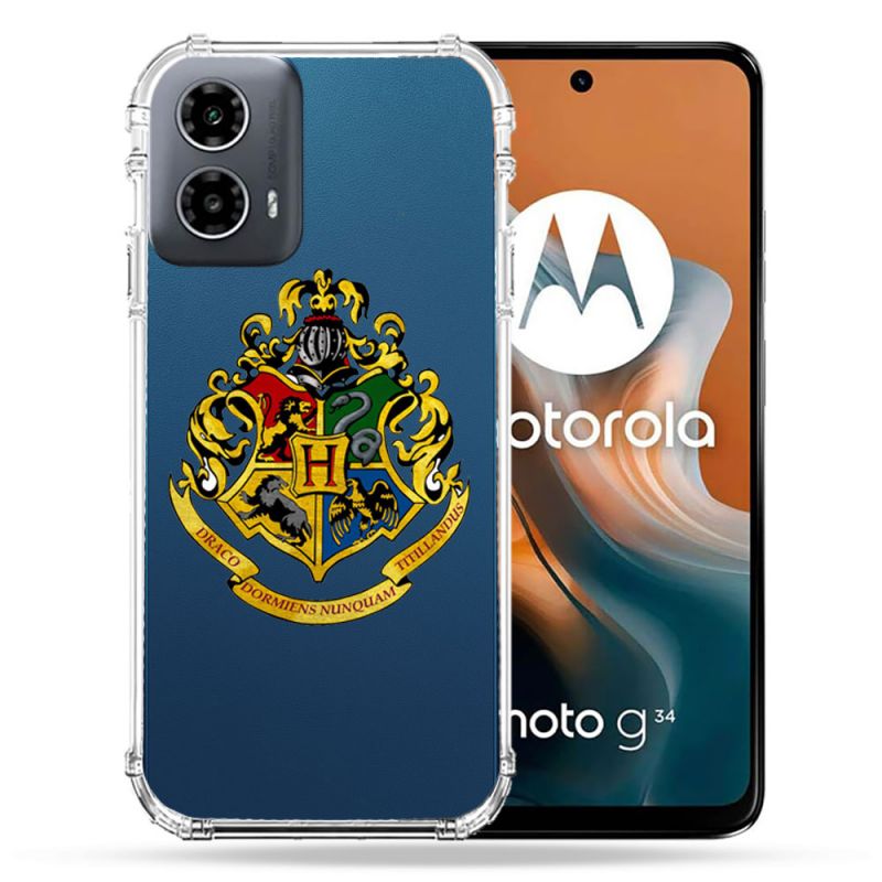 Coque Transparente Pour Motorola G34 5G Harry Potter Poudlard