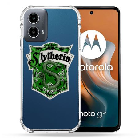 Coque Transparente Pour Motorola G34 5G Harry Potter Slytherin