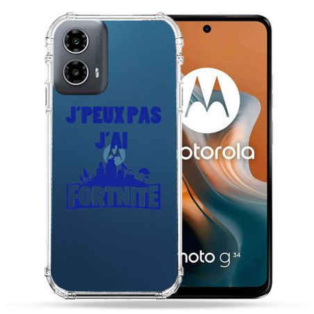 Coque Transparente Pour Motorola G34 5G Jpeux pas jai Fortnite