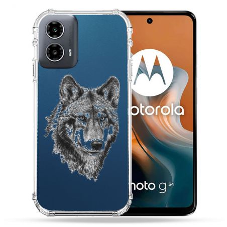 Coque Transparente Pour Motorola G34 5G Loup