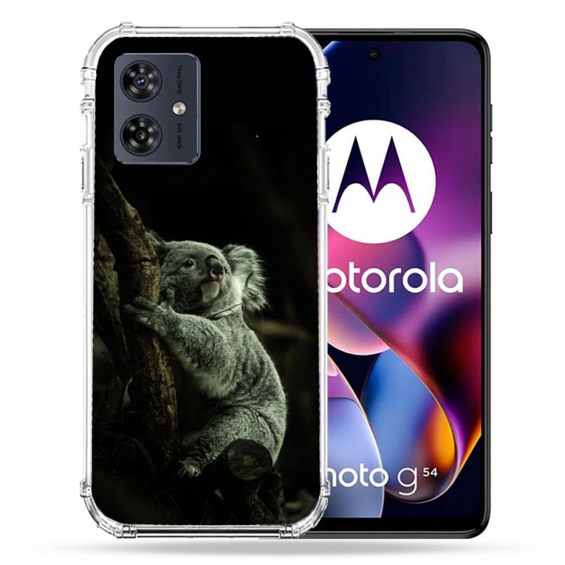 Coque Renforcée Pour Motorola G54 5G Animal Koala Noir