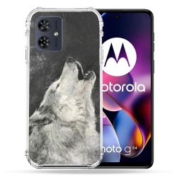 Coque Renforcée Pour Motorola G54 5G Animal Loup Hurlement