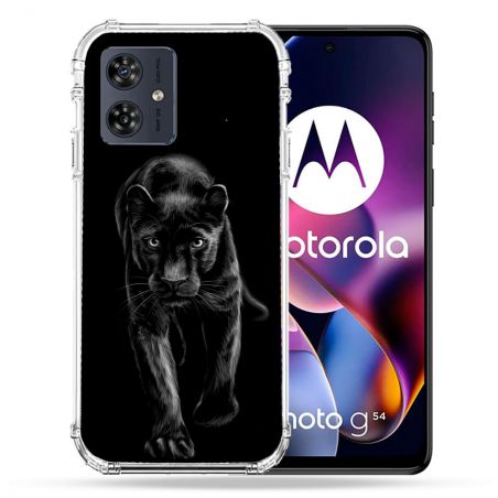 Coque Renforcée Pour Motorola G54 5G Animal Panthère Noire