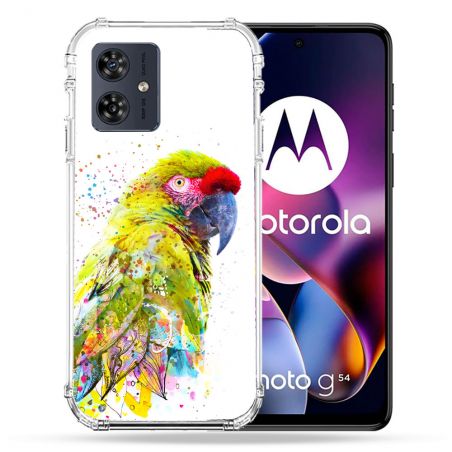 Coque Renforcée Pour Motorola G54 5G Animal Perroquet Jaune