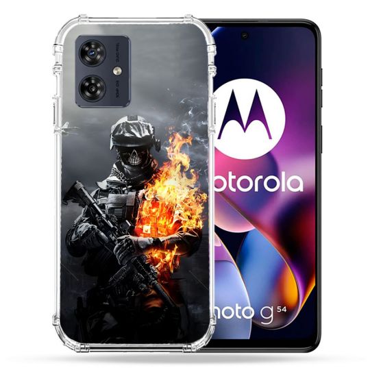 Coque Renforcée Pour Motorola G54 5G Call Of Duty Squelette