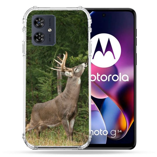Coque Renforcée Pour Motorola G54 5G Chasse Cerf