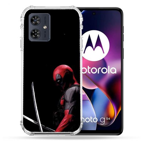 Coque Renforcée Pour Motorola G54 5G Deadpool Epee