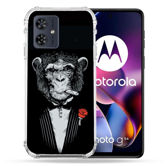 Coque Renforcée Pour Motorola G54 5G Decale Singe Mafia
