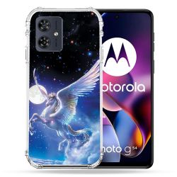 Coque Renforcée Pour Motorola G54 5G Fantastique Licorne Céleste