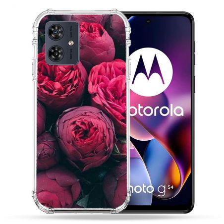 Coque Renforcée Pour Motorola G54 5G Fleur Pivoine