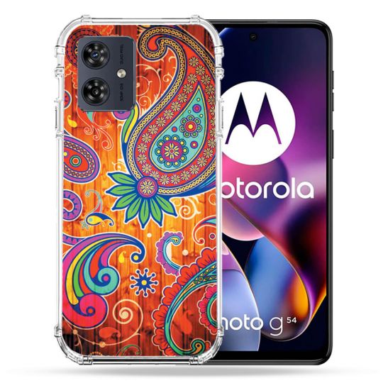Coque Renforcée Pour Motorola G54 5G Fleur Psychedelic