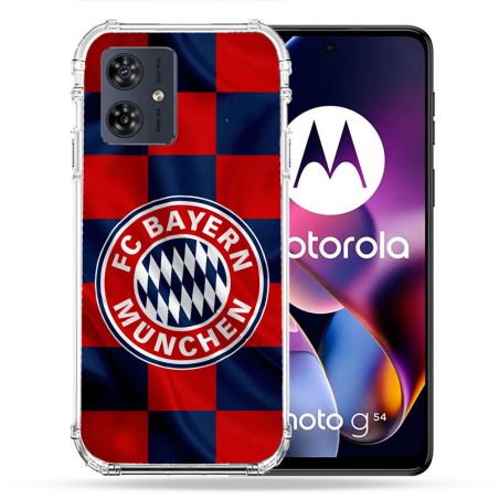Coque Renforcée Pour Motorola G54 5G Foot Bayern Munich Carreaux