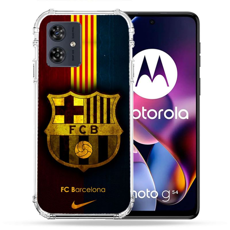 Coque Renforcée Pour Motorola G54 5G Foot FC Barcelone Vintage