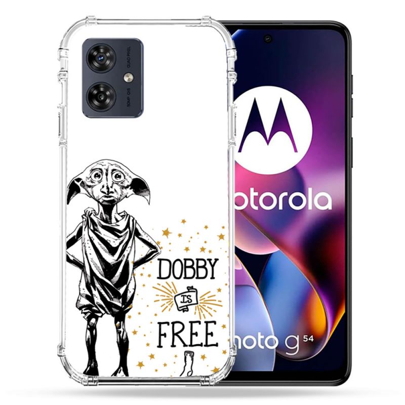 Coque Renforcée Pour Motorola G54 5G Harry Potter Dobby Free Blanc