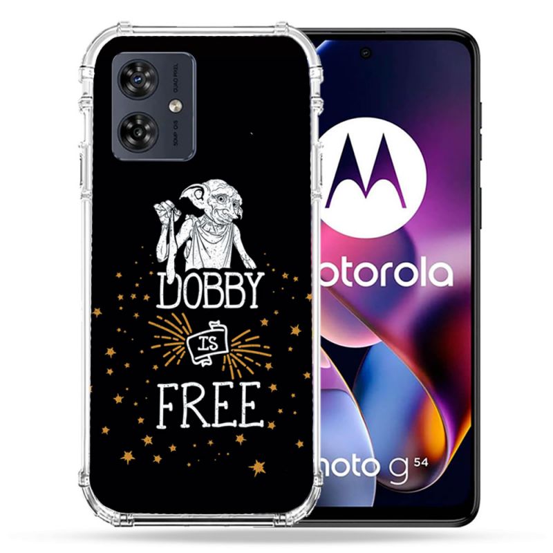 Coque Renforcée Pour Motorola G54 5G Harry Potter Dobby Free Noir