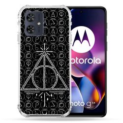 Coque Renforcée Pour Motorola G54 5G Harry Potter Hollows Triangle Noir