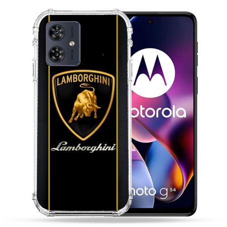 Coque Renforcée Pour Motorola G54 5G Lamborghini Carbone