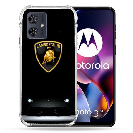 Coque Renforcée Pour Motorola G54 5G Lamborghini Noir