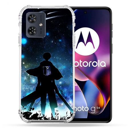 Coque Renforcée Pour Motorola G54 5G Manga Attaque Titans Levi