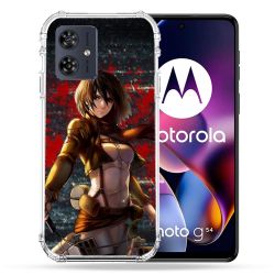 Coque Renforcée Pour Motorola G54 5G Manga Attaque Titans Mikasa
