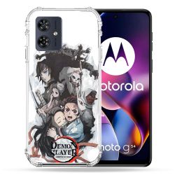 Coque Renforcée Pour Motorola G54 5G Manga Demon Slayer Blanc