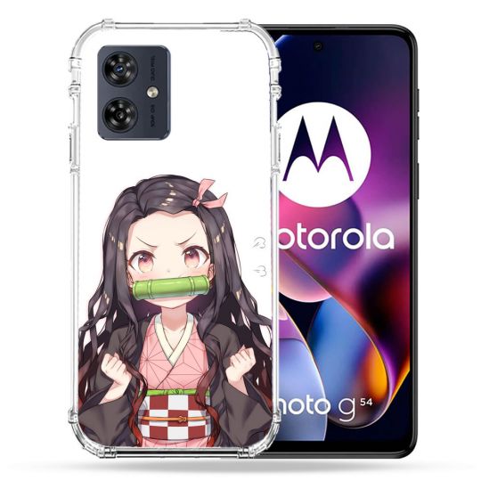 Coque Renforcée Pour Motorola G54 5G Manga Demon Slayer Nezuko