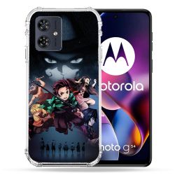 Coque Renforcée Pour Motorola G54 5G Manga Demon Slayer Noir