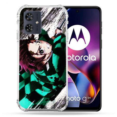 Coque Renforcée Pour Motorola G54 5G Manga Demon Slayer Tanjiro