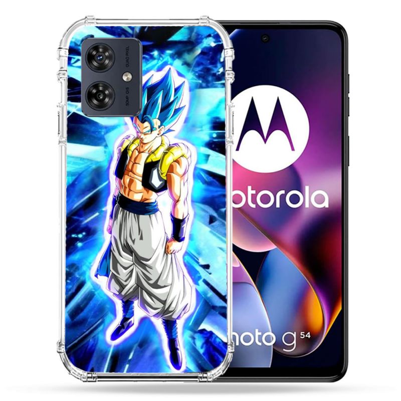 Coque Renforcée Pour Motorola G54 5G Manga Dragon Ball Gogeta Lumiere