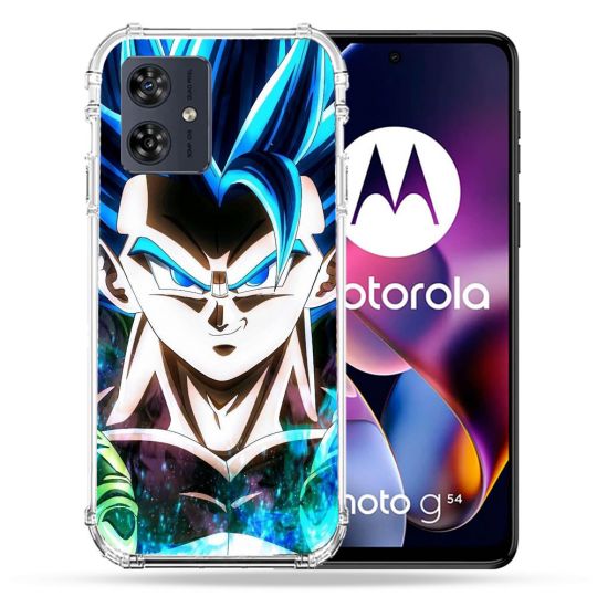 Coque Renforcée Pour Motorola G54 5G Manga Dragon Ball Gogeta Visage