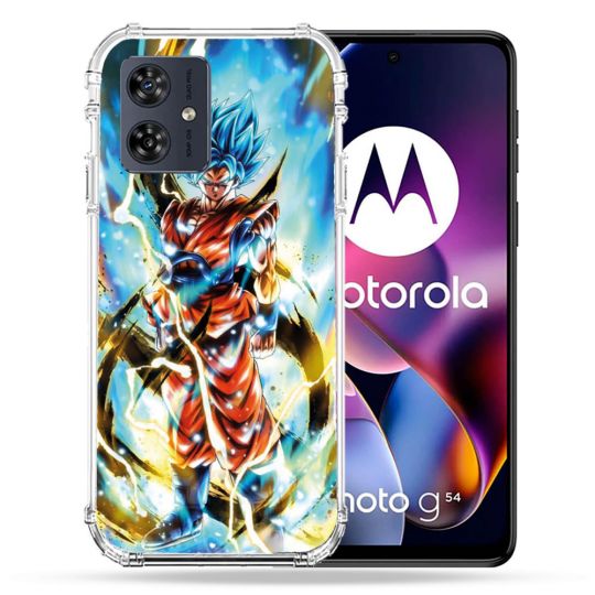 Coque Renforcée Pour Motorola G54 5G Manga Dragon Ball Sangoku Blanc
