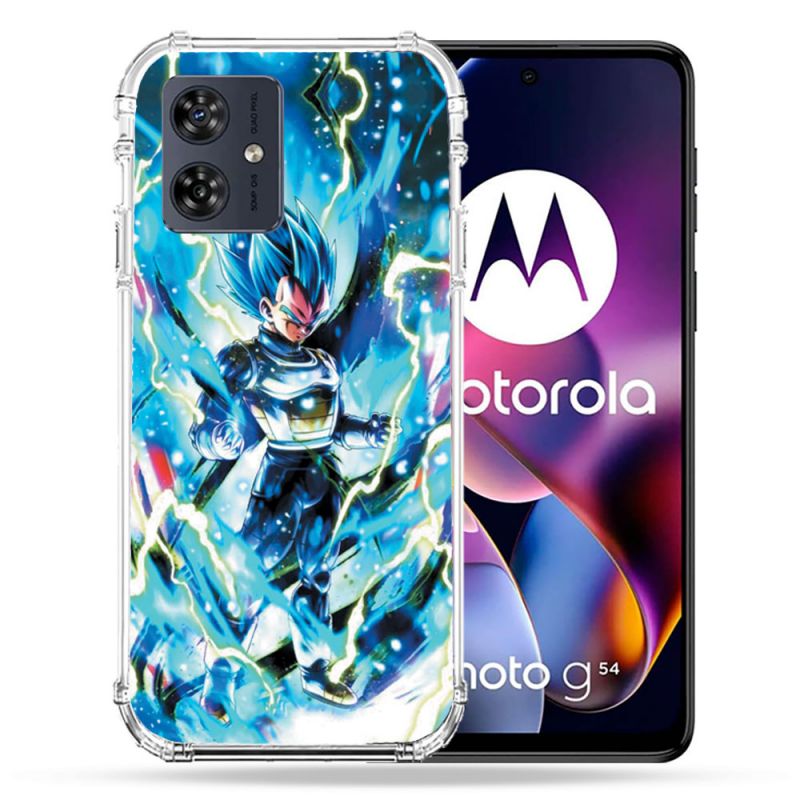 Coque Renforcée Pour Motorola G54 5G Manga Dragon Ball Vegeta Bleu
