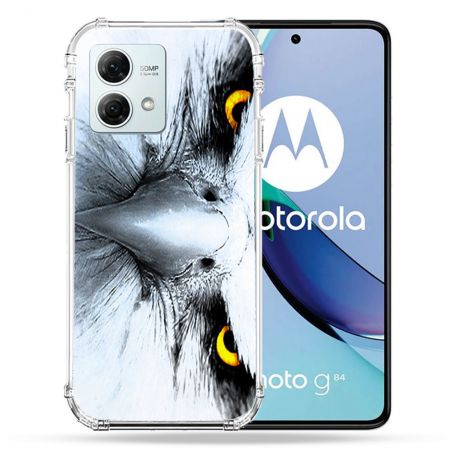 Coque Renforcée Pour Motorola G84 5G Animal Aigle Royal Blanc