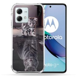 Coque Renforcée Pour Motorola G84 5G Animal Chat Reflet