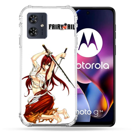 Coque Renforcée Pour Motorola G54 5G Manga Fairy Tail Erza