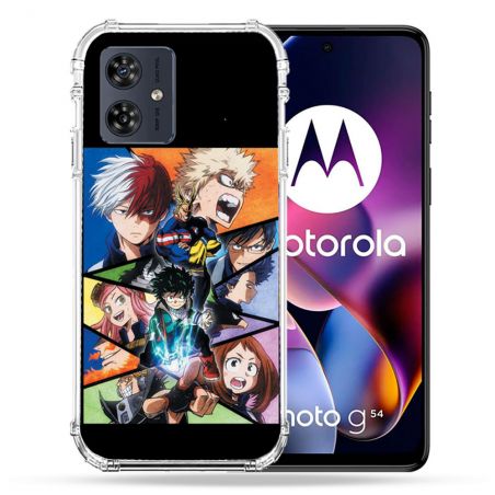Coque Renforcée Pour Motorola G54 5G Manga My Hero Academia Noir