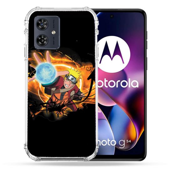 Coque Renforcée Pour Motorola G54 5G Manga Naruto Noir