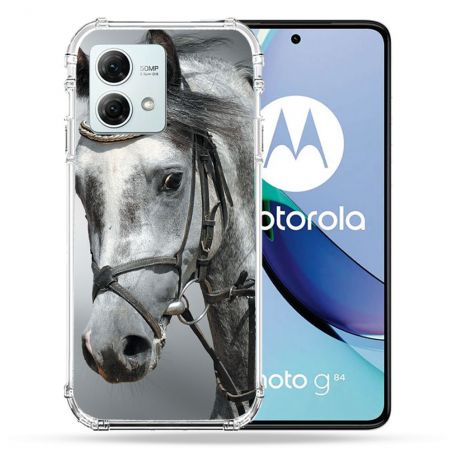 Coque Renforcée Pour Motorola G84 5G Animal Cheval Blanc