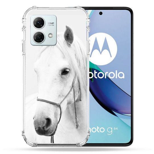 Coque Renforcée Pour Motorola G84 5G Animal Cheval Cristal