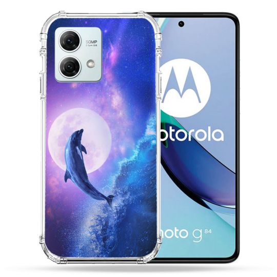 Coque Renforcée Pour Motorola G84 5G Animal Dauphin Vague